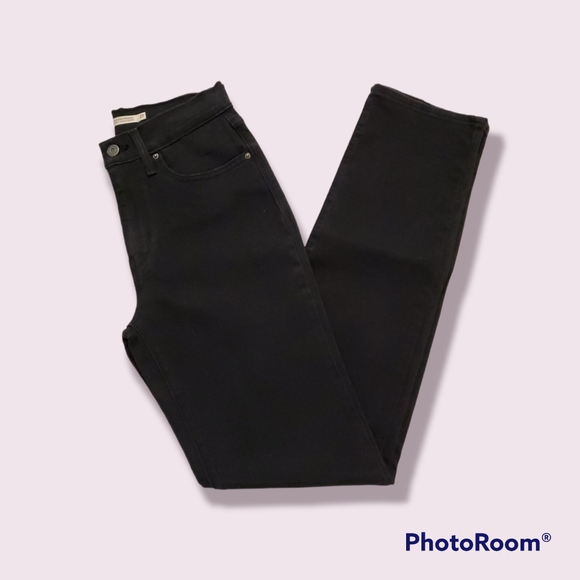 Levi's 724 black high rise straight leg jeans - Picture 2 of 14